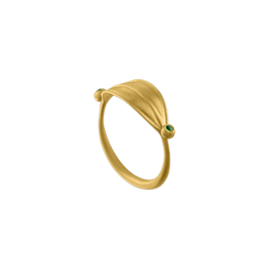 Laurus Ring with Emeralds
