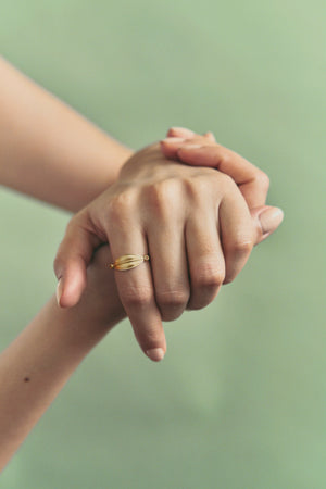 Laurus Ring with Rubies