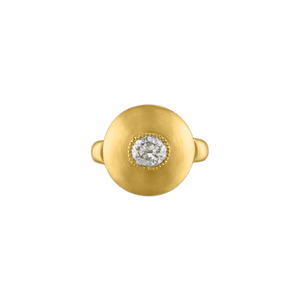 Diamond Bulla Dome Ring