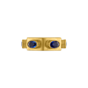 Hexagonal Sapphire Ruin Ring