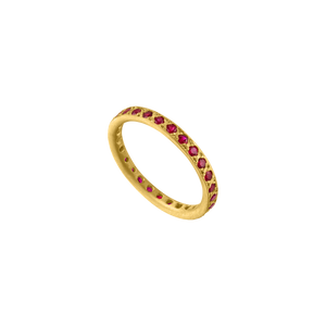 2.5mm Ruby Pavé Band