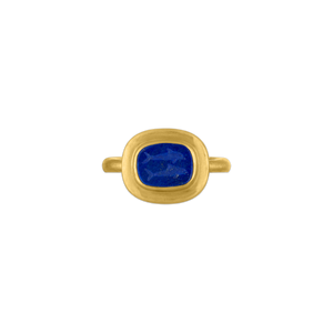Delphis Lapis Intaglio Ring
