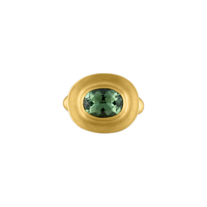 Faceted Green Tourmaline Masona Ring