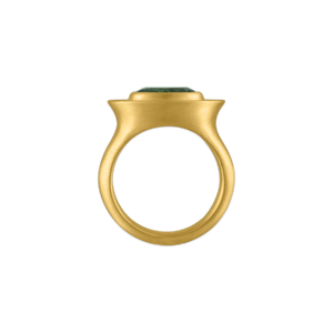 Faceted Green Tourmaline Masona Ring