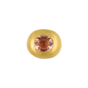 Faceted Peach Tourmaline Masona Ring