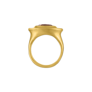 Faceted Peach Tourmaline Masona Ring