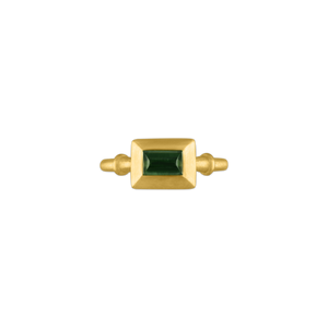 Green Tourmaline Sugarloaf Capsa Ring