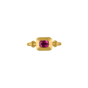 Small Ruby Cushion Capsa Ring