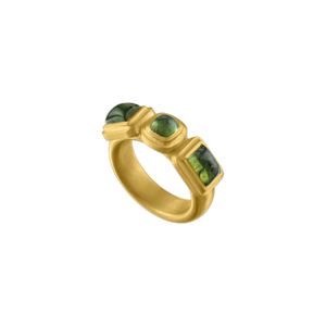 Green Tourmaline Moirai Ring