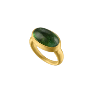Green Tourmaline Tegula Ring
