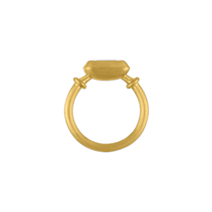 Emerald Cut Diamond Capsa Ring