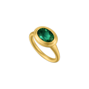 Green Tourmaline Alabastra Ring