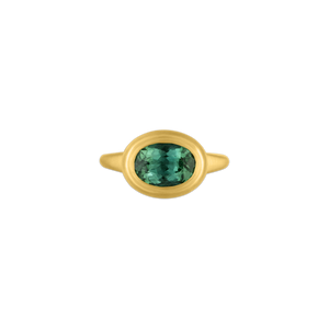 Green Tourmaline Alabastra Ring