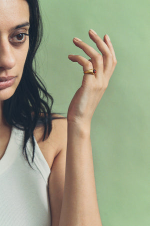 Spessartite Garnet Roz Ring