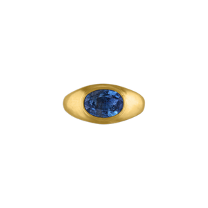 Faceted Blue Sapphire Roz Ring