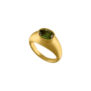 Faceted Green Tourmaline Roz Ring
