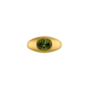 Faceted Green Tourmaline Roz Ring