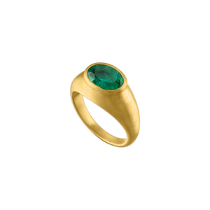Emerald Faceted Roz Ring