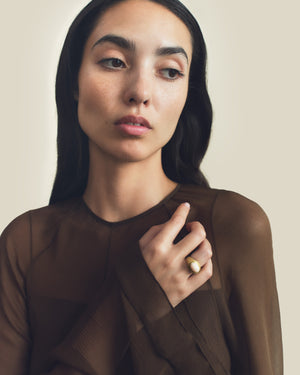 Antique Angel Skin Coral Gaea Ring