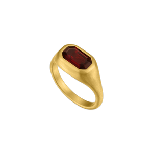 Faceted Rhodolite Garnet Gaea Ring