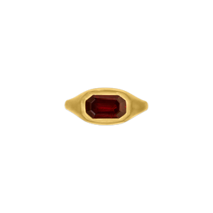 Faceted Rhodolite Garnet Gaea Ring
