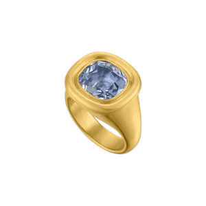 Faceted Periwinkle Sapphire Gaea Ring