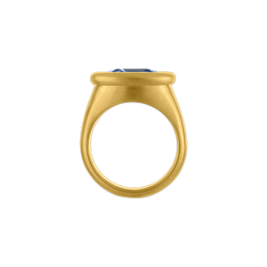 Faceted Periwinkle Sapphire Gaea Ring