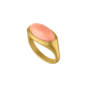 Elongated Antique Coral Gaea Ring