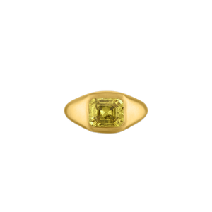 Yellow Emerald Cut Sapphire Gaea Roz Ring