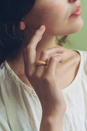 Antique Angel Skin Coral Gaea Roz Ring