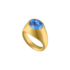 Faceted Blue Sapphire Gaea Roz Ring