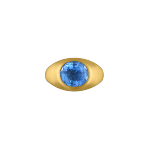 Faceted Blue Sapphire Gaea Roz Ring