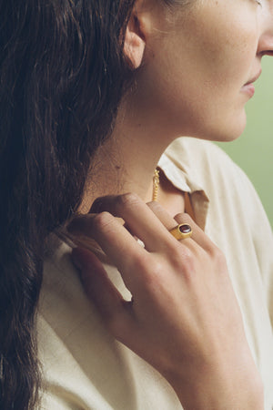 Faceted Garnet Gaea Roz Ring