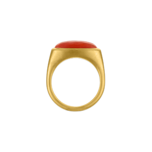 Elongated Antique Coral Gaea Ring