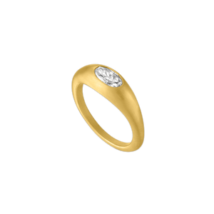 Oval Diamond Bev Ring
