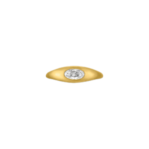 Oval Diamond Bev Ring