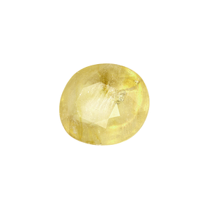 Faceted Yellow Sapphire Oval