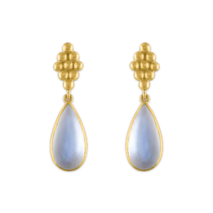 Large Rainbow Moonstone Nona Earrings