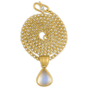 Rainbow Moonstone Tear Pendant