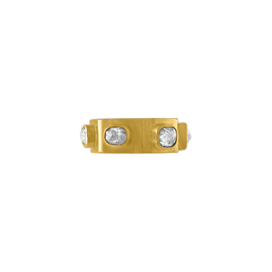 Hexagonal Diamond Ruin Ring