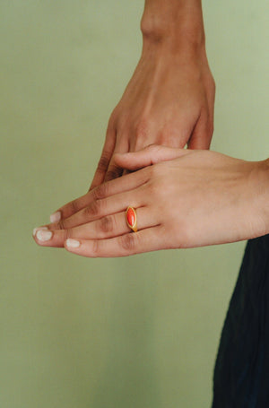 Laurel Daphne Coral Ring