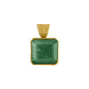 Opaque Emerald Block Pendant