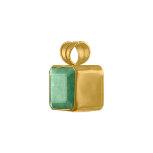 Opaque Emerald Block Pendant