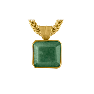 Opaque Emerald Block Pendant