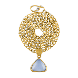Chalcedony Fan Pendant