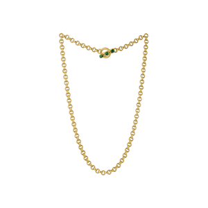 Green Tourmaline Double Link Chain