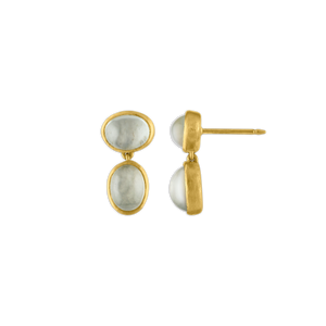 Small Mango Moonstone Amphora Earrings