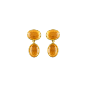 Small Mandarin Garnet Amphora Earrings
