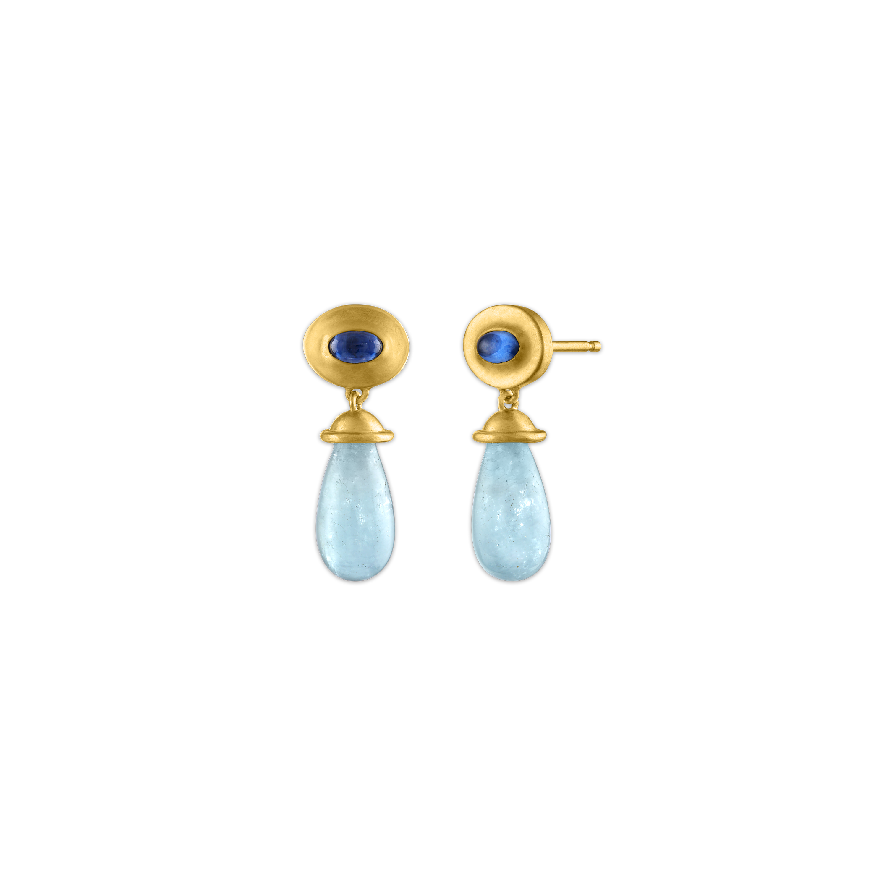 Aquamarine and sapphire earrings new arrivals