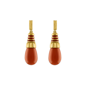 Carnelian and Garnet Small Pyxis Earrings